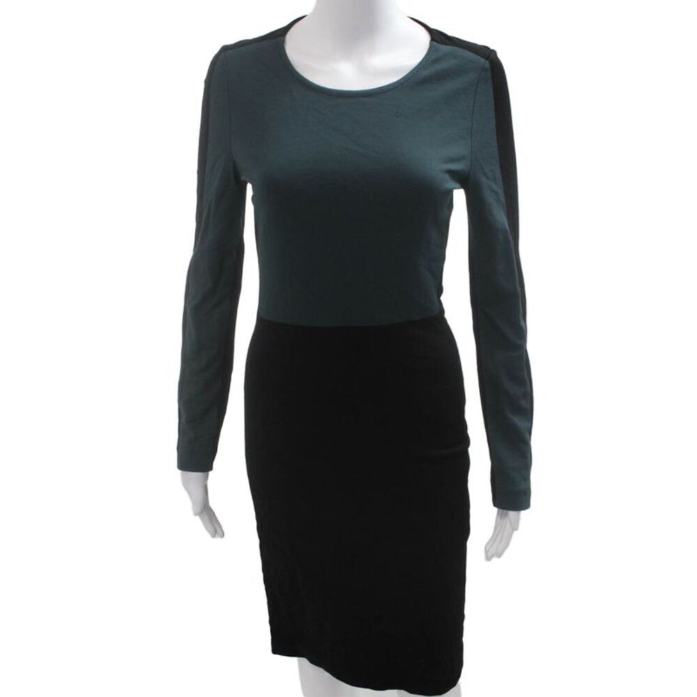 Stella McCartney Women Bodycon Pencil Dress Black Long Sleeve Zip Size 40